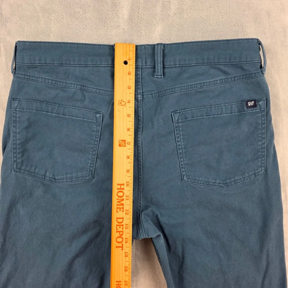 Gap Mens Slim Fit Chino Pants Teal Blue Stretch Cotton‎ 36x30 QMP1636S